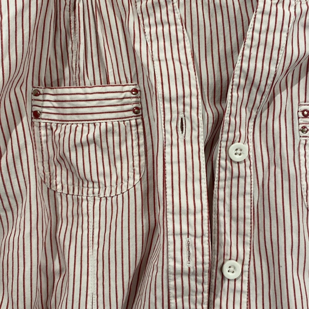 Red stripe button down - Picture 2 of 7